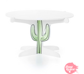 Glotomania - Soporte para Tartas Blanco - Cactus - Elegante y Colorido - Madera de Balsa - Ø 25 5 Cm - Alto 15 Cm