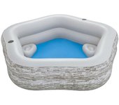 Bestway Piscina Hinchable Familiar 213x206x53 cm +6 Años Jardin 54423