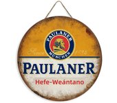 Vintage Round Beer Brand Wooden Sign Retro Wood Sign Poster Wall Art Hanging Board Decor for Bar Club Man Cave Home Fun Gift