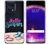 Funda Silicona Transparente para Oppo Find X5 Pro 5G diseño Summer Dibujos