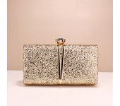 Metal Chain Evening Bags Sequined Prom Dinner Party Clutch Luxury Ladies Gift Mini Handbags For Wedding Party Female Handbags