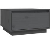 vidaXL Mesa de centro de madera maciza de pino 55x56x32 cm Marrón, Blanco, Gris Mesita de Salón o Comedor o Auxiliar Mesa de Café Meuble Salón