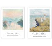 Set de 2 cuadros calidad premium con marco de madera - 30x40 cm o 50x70 cm - POSTER LAB