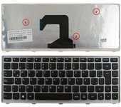 TECLADO PARA PORTATIL LENOVO U410 NEGRO CON MARCO PLATA
