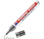 edding 3000 marcador permanente - gris - 1 rotulador - punta redonda 1,5-3 mm - indeleble de secado rapido - resistente al agua y a los borrones - carton, plastico, madera, metal, tela - universal