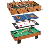 CB Games - Mesa multijuegos 4 en 1, Tamaño 81x43x27 cm, Futbolín, Billar, Ping Pong, Hockey, Juego de mesa, Futbolines para niños, Multijuego, Regalo para toda la familia, Juguetes 6 años