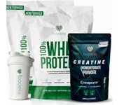 Paquete Foodelis Proteínas Whey 2 kg + Creatina Creapure 300g + Shaker de Regalo - Suplementos Deportivos de Alta Calidad