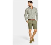 BERMUDA NIDO DE ABEJA CHINO DE HOMBRE  OSCURO VERDE OLIVA