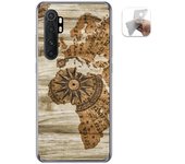 Tumundosmartphone Funda Gel TPU Xiaomi Mi Note 10 Lite Diseño Madera 07 Personalizada