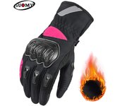 Suomy Women Winter Warm Motorcycle Gloves Lady Girls New Pink 100% Waterproof Guantes Moto Luvas Touch Screen Motocross Glove