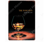 1pc Whisky Brand Vintage Metal Signs Man Cave Tin Signs After Hours Decor for Bar Pub Club Wall Decor8x12 inch