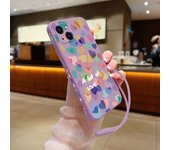 Love Lucky Heart Phone Case for Oneplus Nord 3 2 9R 9 8T 8 7 7T Pro 6 5G Liquid Silicone Cover with Hand Strap