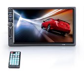 Hippcron Car Radio HD 7" Touch Screen Stereo Bluetooth 12V 2 Din FM ISO Power Aux Input Auto MP5 Player SD USB