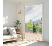 Mosquitera Puerta Magnetica 85x210cm | Mosquitero Magnético para Puerta, Anti-Insectos, sin Taladros, Cierre Automático – Blanco