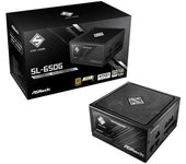 FUENTE ALIMENTACION ASROCK SL-650G,PSU,650W,80 PLUS GOLD,135MM,MODULAR,PCI-E 5.1 (12+4pin)x1,PCI-E (6+2 pin)x3,SATA (5 pin)x9