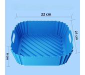 21cm Air Fryers Oven Baking Tray Fried Chicken Basket Mat AirFryer Silicone Pot Round Replacemen Grill Pan Accessories Tool