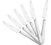 Maxia Market - Cubiertos accesorios para cocina, cuchillo para carne, fruta, de mesa, pescado, cuchara de postre, sopa, tenedor, espatula para tarta, acero inoxidable INOX - Colección VERSALLES