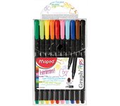 ROTULADOR PUNTA FINA GRAPH PEPS 10 UNIDADES MAPED