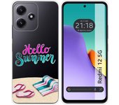 Funda Silicona Transparente para Xiaomi Redmi 12 5G diseño Summer Dibujos