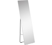 HOMCOM Espejo de Pie Espejo de Cuerpo Entero 45x37x158,5 cm Espejo de Pared con Marco de Aleación de Aluminio para Salón Dormitorio Vestidor Estilo Moderno Plata