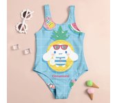 Sanrio Summer New Hot Selling Children's One-Piece Swimsuit Cinnamoroll 3D Printed Girls Women's Swimsuit Beach Play Clothes2024