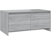 vidaXL Mesa de centro madera de ingeniería 90x50x41,5 cm Blanco, Negro, Roble Sonoma Mesita de Salón o Comedor o Auxiliar Mesa de Café Meuble Salón
