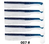 FTK Fishing Soft Black Minnow Lure 70/90mm 5pcs Body T-Tail Silicone Bait Easy Shiner For Bass Pike Tackle Gear Leurre Souple