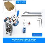 3 In One Dowel Jig 8mm 10mm 15mm Quick Replacement Extension Drill Guide Locator for Wood Board Splicing Woodworking Tools Kit