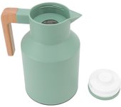 Cafetera portátil de gran capacidad de 1 l con mango de madera de haya de estilo europeo, con aislamiento térmico de 12 h