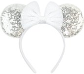Hot Sales Mermaid Mouse Ears Headband For Girls Women 4.5" Bow Hairband Cartoon Character Cosplay Hair Accessories