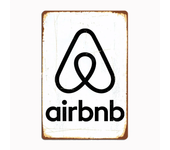 Vintage Airbnb Logo 1 Metal Plaque Poster Wall Decor Cinema Living Room Mural Funny Tin Sign Kitchen Bedroom Cafe Bar Pub Living