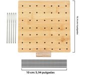 Wooden Crochet Knitting Board Reusable Handcrafted Knitting Blocking Mat Granny Square Artwork Needlework Lovers Sewing Supplies