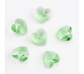 20Pcs/Lot Glass Heart Beads Blue 14mm Crafts Material DIY Crystal Charm Love Pendant Earings Jewelry Making Necklace Accessories