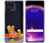 Funda Silicona Transparente para Oppo Find X5 Pro 5G diseño Leopardo Dibujos