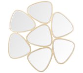 Adda Home Espejo Múltiple Marco Pu Dorado 90x4x90 Cm - Decoración de Pared