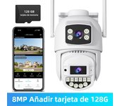 15MP 8K Three Lens Wifi Camera Outdoor Three Screens Video Surveillance Camera 2.4G/5G Night Vision Human Detection Security CAM