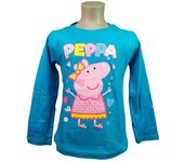 Camiseta niña manga larga Peppa Pig celeste Raíz MERCHAN-STORE Camisetas Peppa Pîg