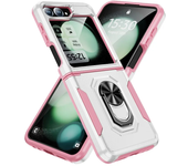 Plastic Hard Shell Ring Holder Phone Case for Samsung Galaxy Z Flip 6 5 4 Flip6 Flip5 Flip4 5G Shockproof Protective Cover