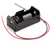 CABLEPELADO Portapilas Plano | Soporte de Batería C LR14 R14 | Incluye Cable de 200mm | Voltaje Total: 1.5V (1.5V por Pila) | Apto para 1 Pila FR14, HR14, LR14 C (Baby)