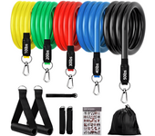 11Pcs/Set Pull Rope Resistance Bands Portable Fitness Equipment Ankle Strap Chest Expander Elastic Exercise Band Training