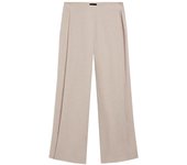 Women's Linen Flowing Crossover Kimono Shirt Trousers Set V-neck Long Sleeve Wrap Lace-up Vent Top Drawstring Wide Leg Pants Set