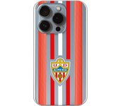 Funda original compatible con Iphone 14 Procon diseño de UD Almería rayas rojas y blancas clear