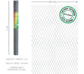 SANCO STORE - SATURNIA Enrejado Triple Torsion 25/ 100 cm. Rollo 50 Metros Uso Domestico