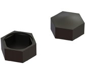 Tapon plano negro tornillo hexagonal m6