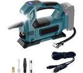Bomba de aire eléctrica inalámbrica, Inflador de neumáticos de coche, compresor de aire inflable con luz LED para batería Makita de 18V, novedad,Pantalla digital e iluminación LED