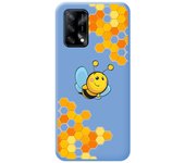 Funda Silicona Líquida Azul para Oppo A74 4G diseño Abeja Dibujos