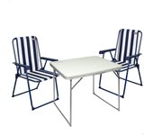 Conjunto de Mesa con 2 Sillas Aktive Plegable De acampada