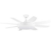 Ventilador de techo con luz Orbegozo CP 133140, motor DC, 6 velocidades, 8 aspas, temporizador, mando a distancia, 140 cm diámetro, 55 W