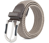 Women Men's Stretch Woven Braided Belt, Golf Casual Jeans Belts, Fashion Elastic Belts, Nylon Work Belts for Pants Shorts
