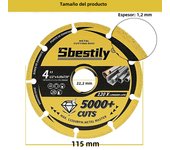 1-2Pcs 115mm Diamond Saw Blade 4.5"Brazed Diamond Cutting Disc Metal Cut Off Wheel for Stainless Steel Rebar Cast Iron Aluminum